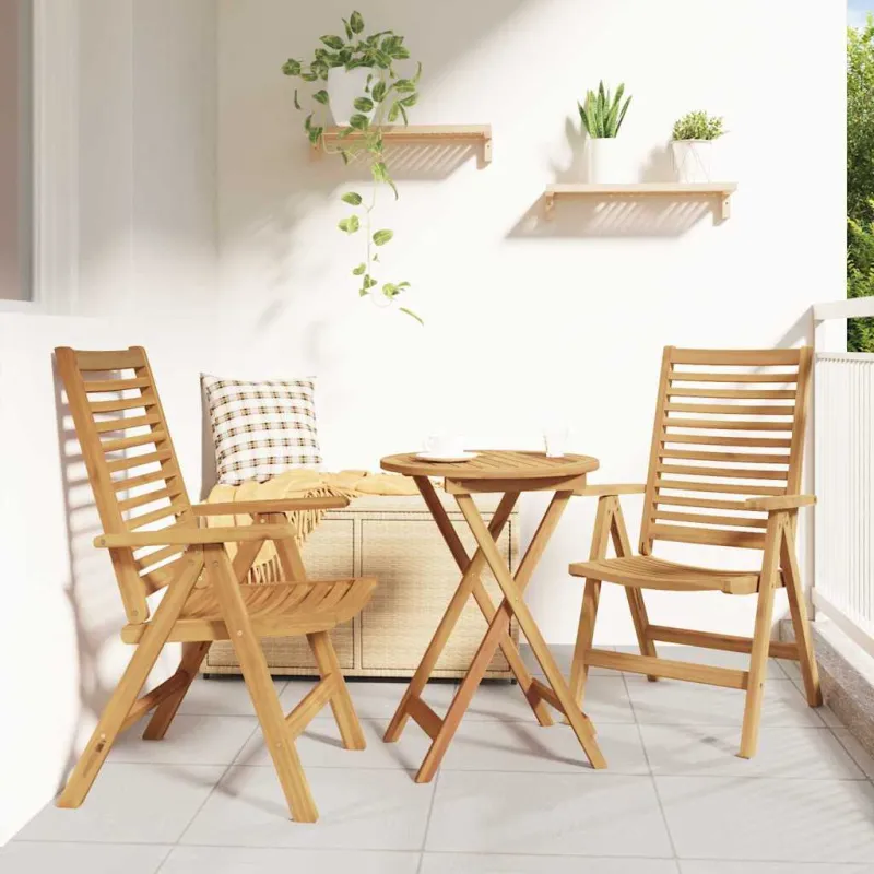 Kėdė 2 pcs Ruda 64.5 x 52 x 108 cm Kieto teka medžio