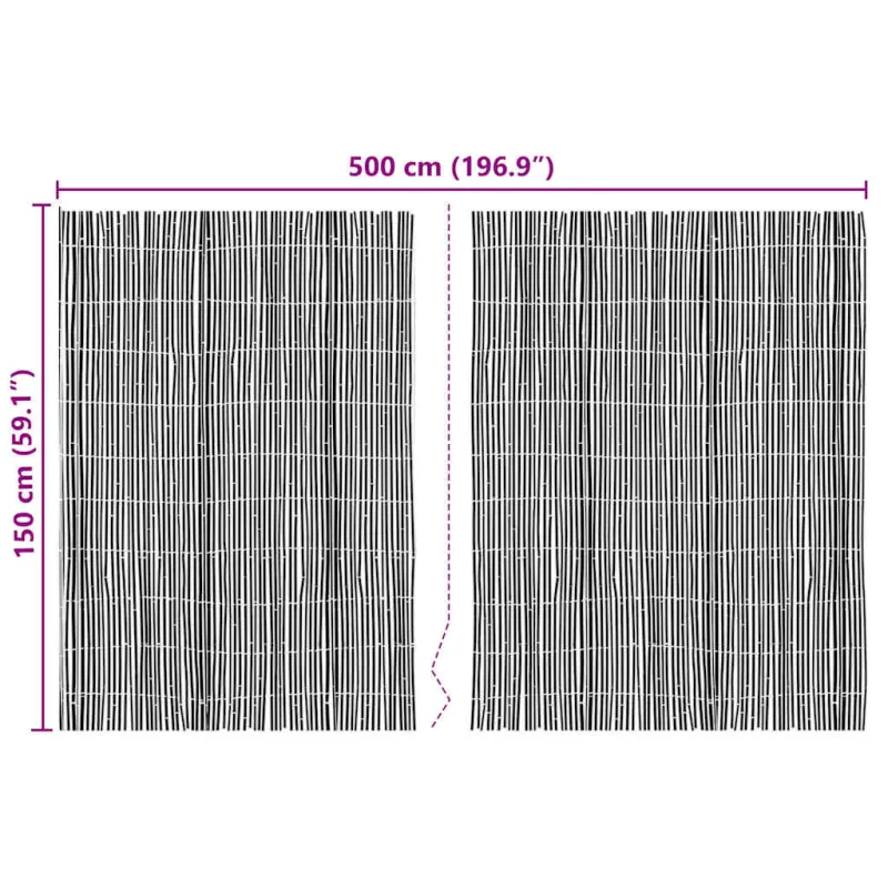Bambuko tvora Natūrali 500 x 150 cm bambukas