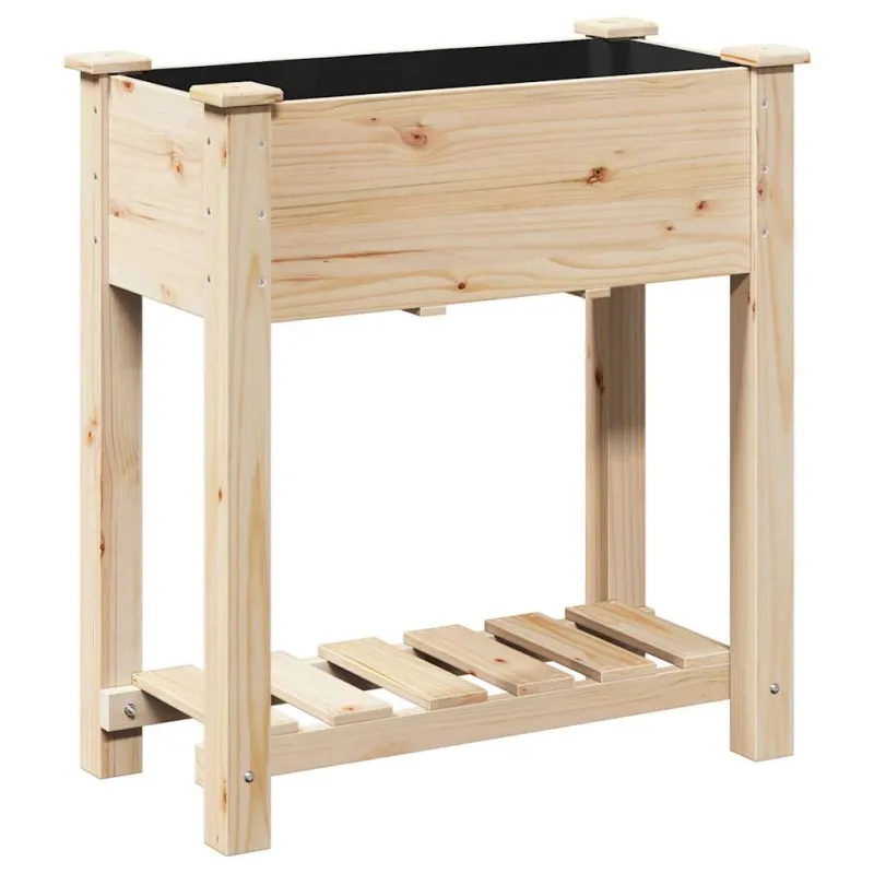 Sodo vazonas Smėlio 71 x 37 x 76,5 cm Kietasis pušinis medis