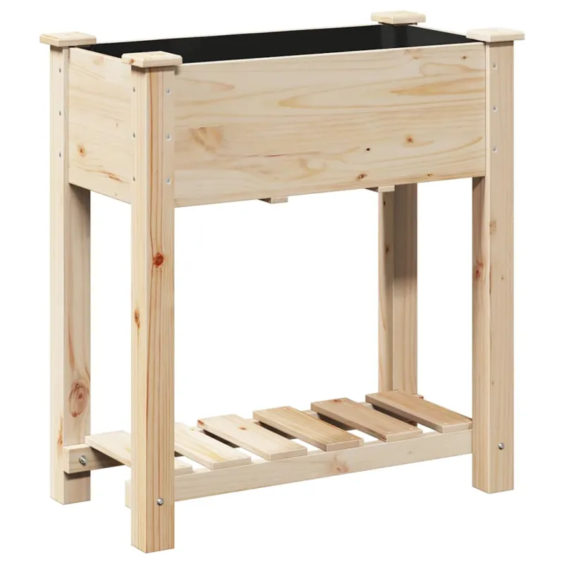 Sodo vazonas Smėlio 71 x 37 x 76,5 cm Kietasis pušinis medis