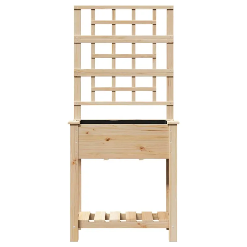 Sodo vazonas Smėlio 71 x 38 x 152 cm Kietasis pušinis medis