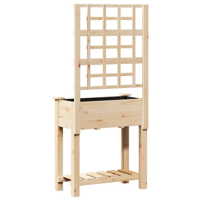 Sodo vazonas Smėlio 71 x 38 x 152 cm Kietasis pušinis medis