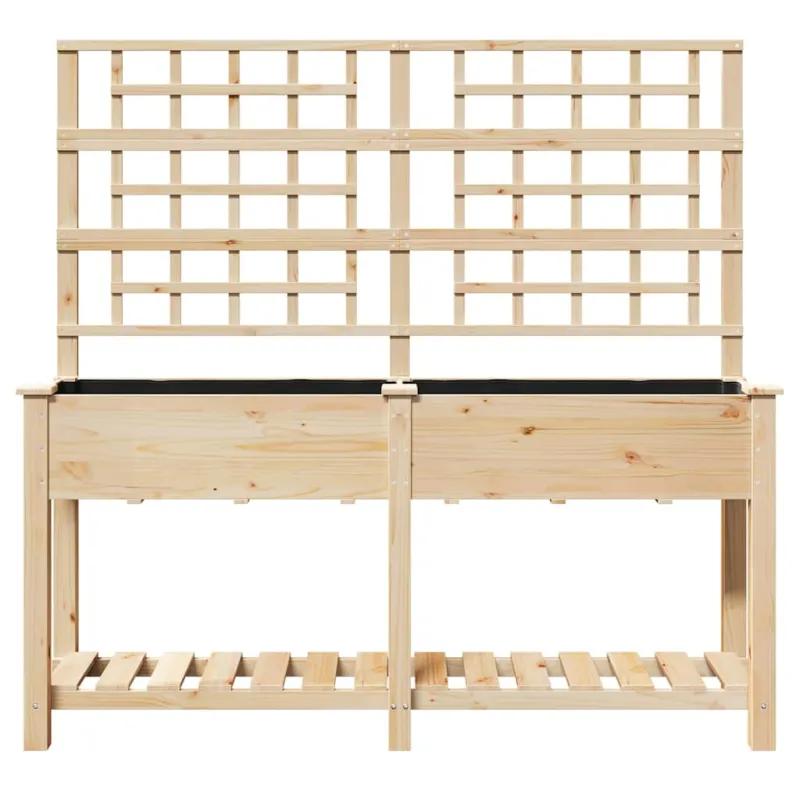 Sodo vazonas Smėlio 161 x 46 x 152,5 cm Kietasis pušinis medis