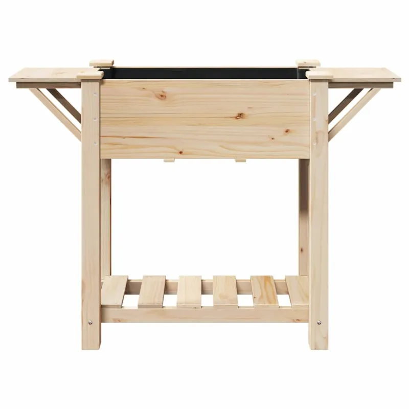 Sodo vazonas Smėlio 111 x 37 x 76,5 cm Kietasis pušinis medis