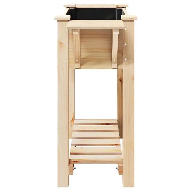 Sodo vazonas Smėlio 111 x 37 x 76,5 cm Kietasis pušinis medis