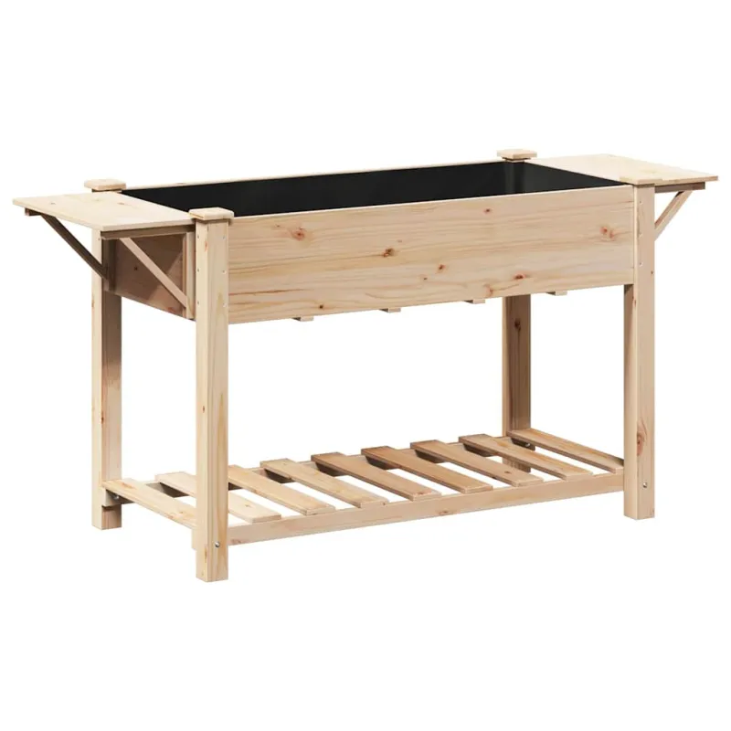 Sodo vazonas Smėlio 155 x 59 x 76,5 cm Kietasis pušinis medis