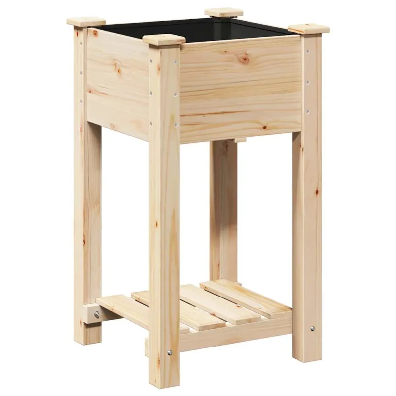 Sodo vazonas Smėlio 45 x 45 x 76,5 cm Kietasis pušinis medis