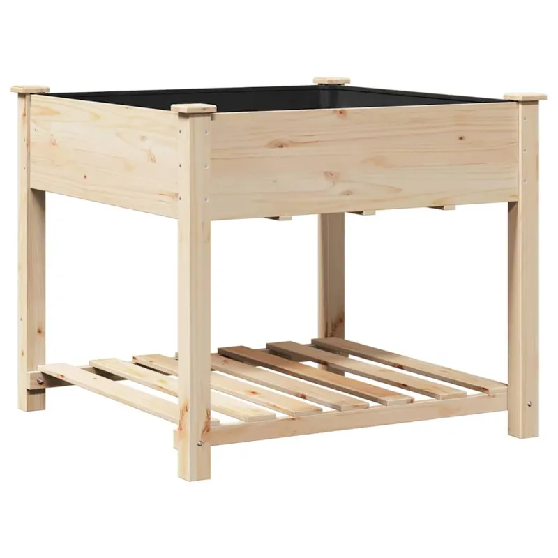 Sodo vazonas Smėlio 90 x 90 x 76,5 cm Kietasis pušinis medis