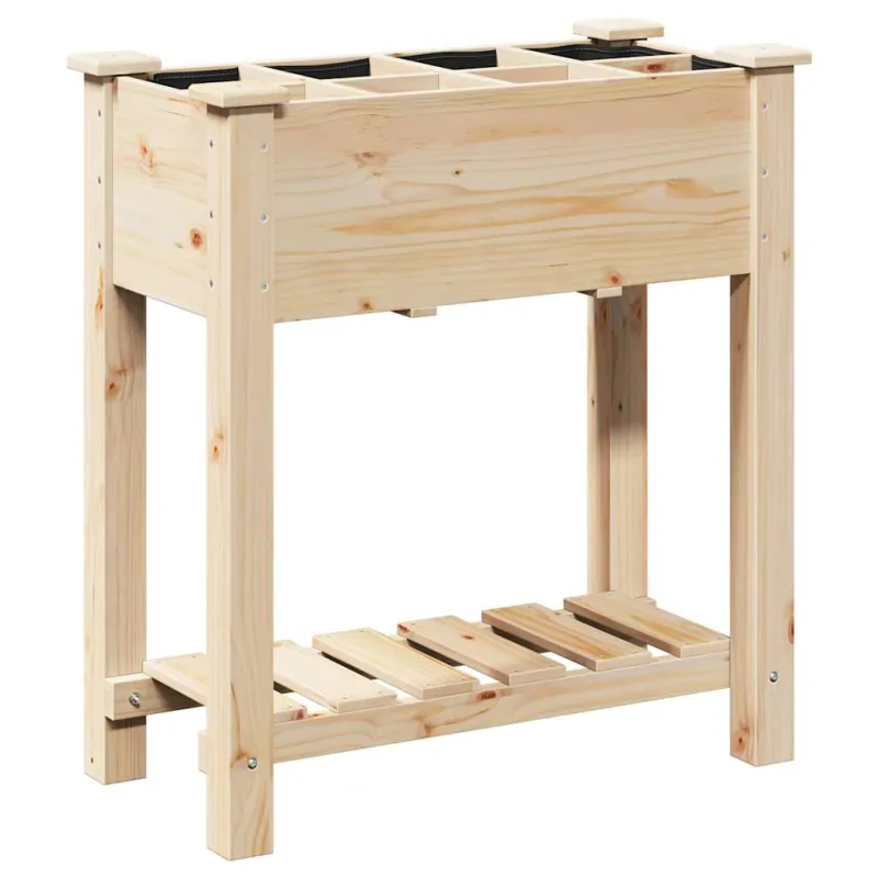 Sodo vazonas Smėlio 71 x 37 x 76,5 cm Kietasis pušinis medis