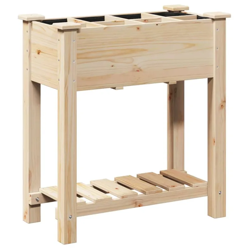 Sodo vazonas Smėlio 71 x 37 x 76,5 cm Kietasis pušinis medis