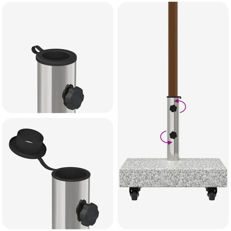 Skėčio pagrindas Pilkas 45 x 25 x 45 cm Granitas