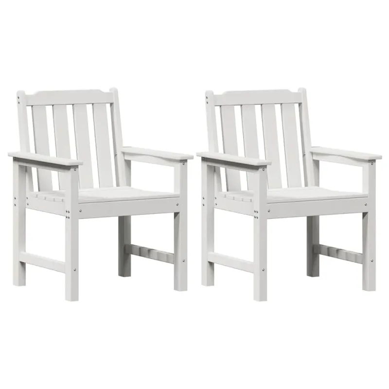 Sodo valgomoji kėdė 2 pcs Balta 65,5 x 59 x 88 cm HDPE