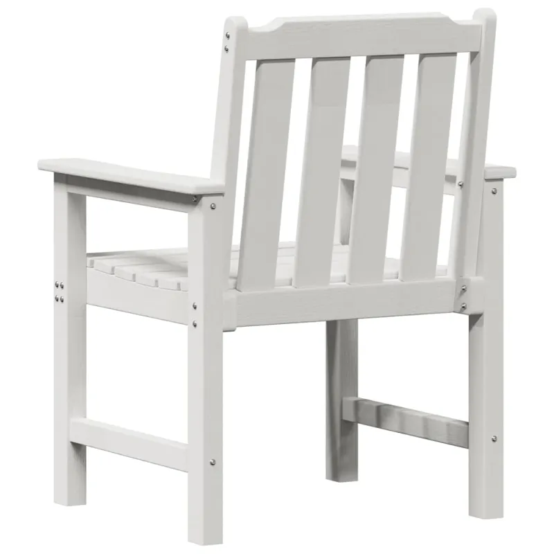 Sodo valgomoji kėdė 2 pcs Balta 65,5 x 59 x 88 cm HDPE