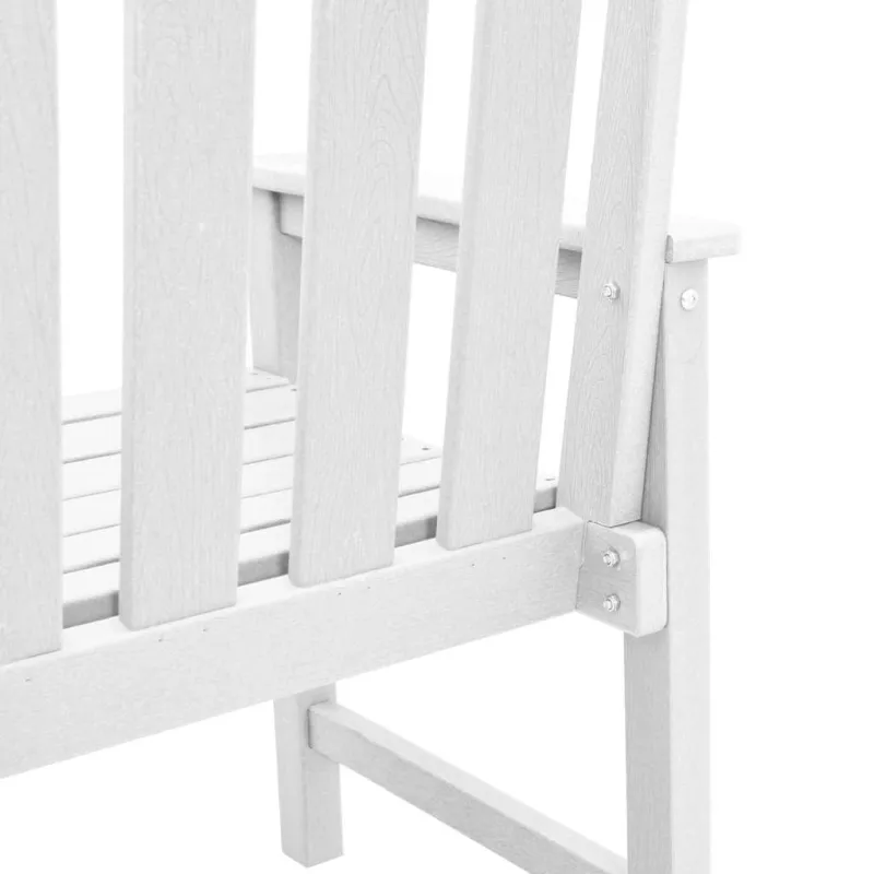 Sodo valgomoji kėdė 2 pcs Balta 65,5 x 59 x 88 cm HDPE