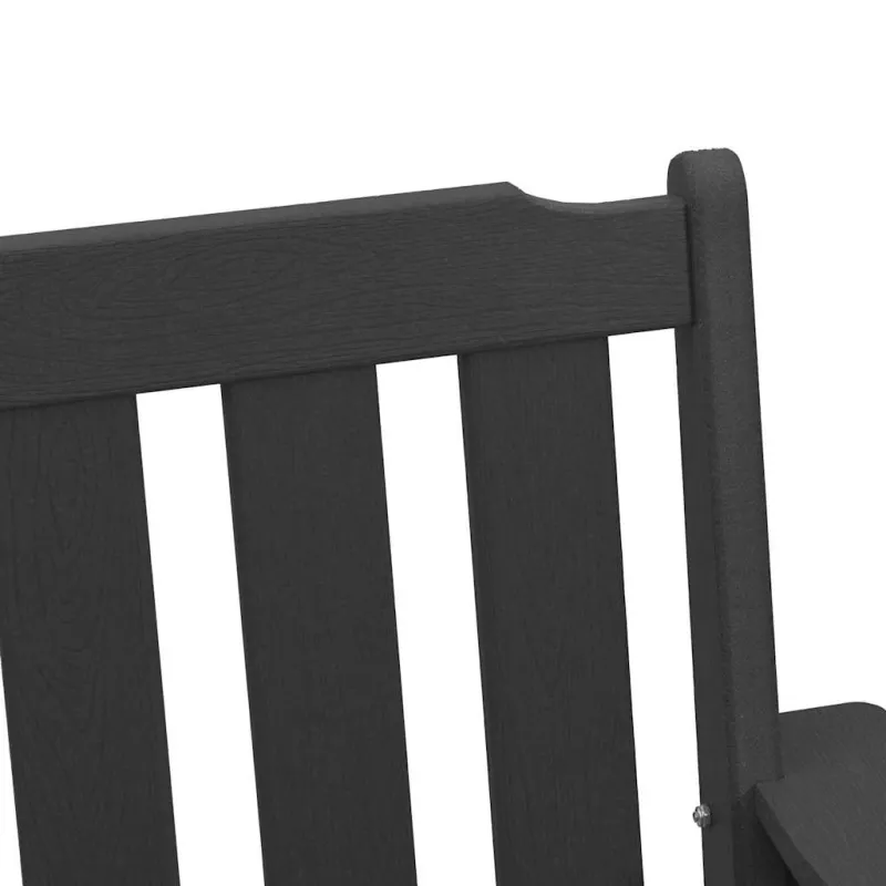 Sodo valgomoji kėdė 2 pcs Juoda 65,5 x 59 x 88 cm HDPE