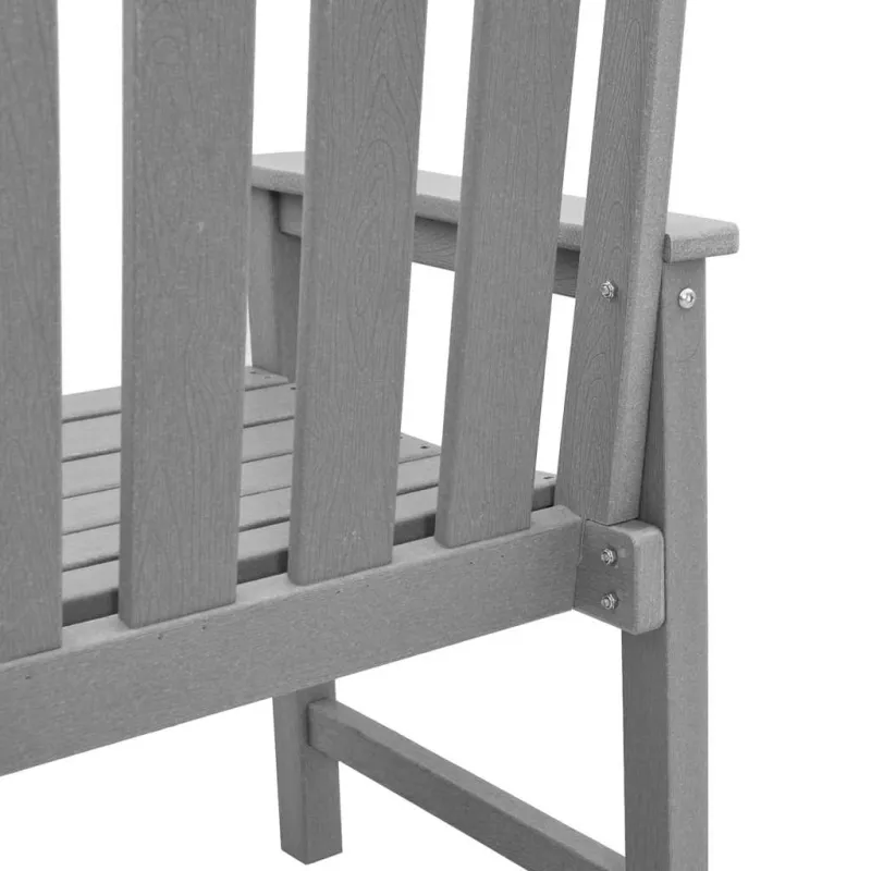 Sodo valgomoji kėdė 2 pcs Šviesiai pilka 65,5 x 59 x 88 cm HDPE