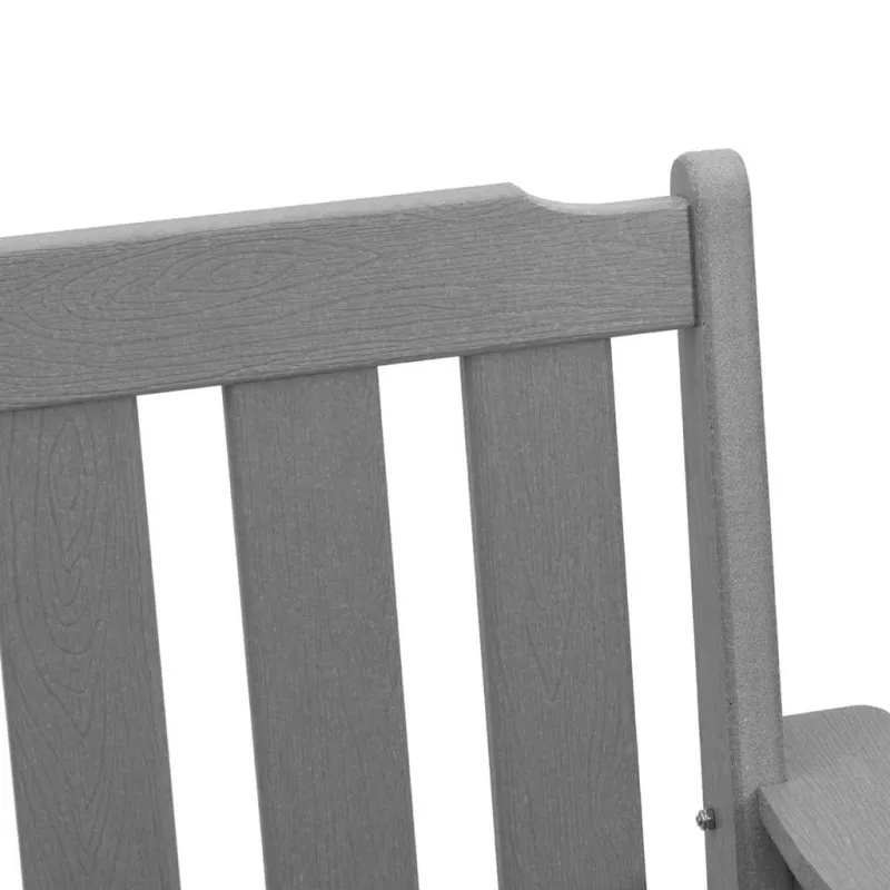 Sodo valgomoji kėdė 2 pcs Šviesiai pilka 65,5 x 59 x 88 cm HDPE