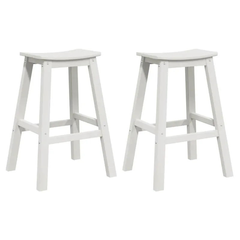 Baro taburetė 2 pcs Balta 52 x 43 x 73,5 cm HDPE