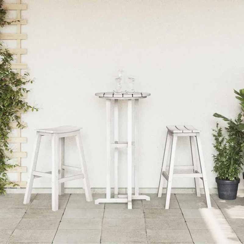 Baro taburetė 2 pcs Balta 52 x 43 x 73,5 cm HDPE