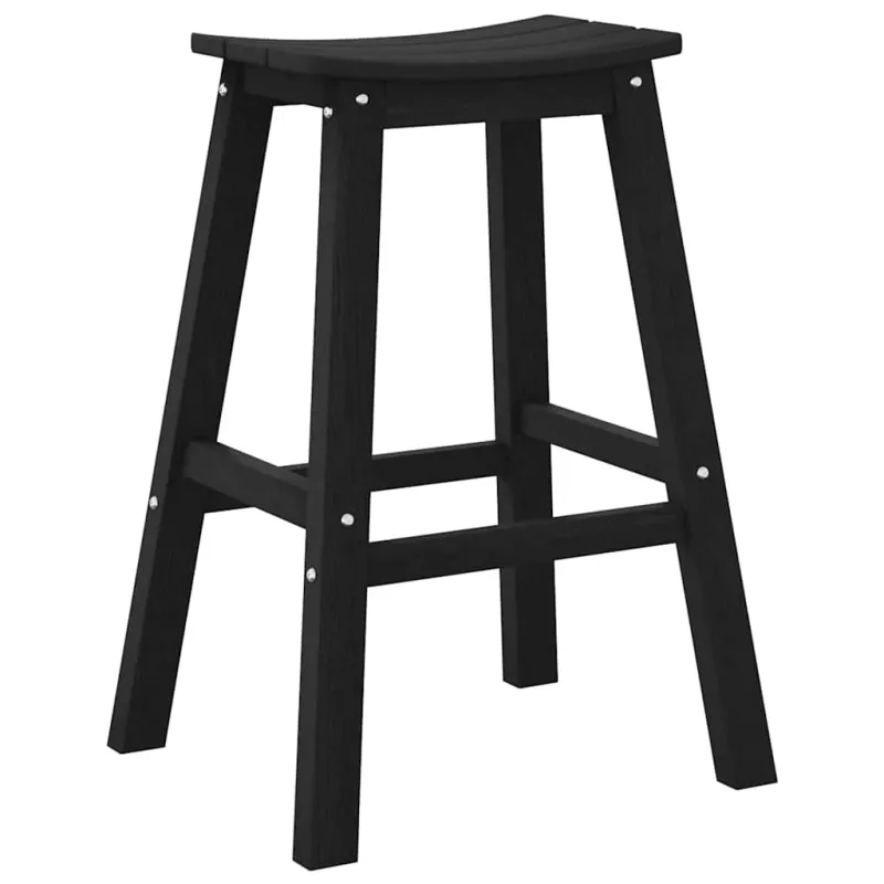 Baro taburetė 2 pcs Juoda 52 x 43 x 73,5 cm HDPE