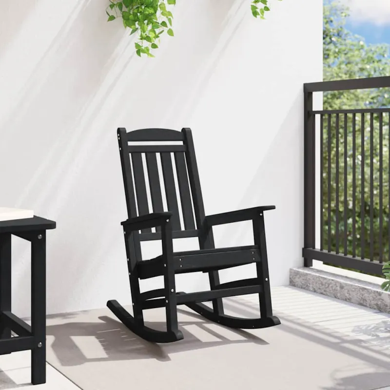 Sodo supamoji kėdė Juoda 92 x 70 x 108cm HDPE