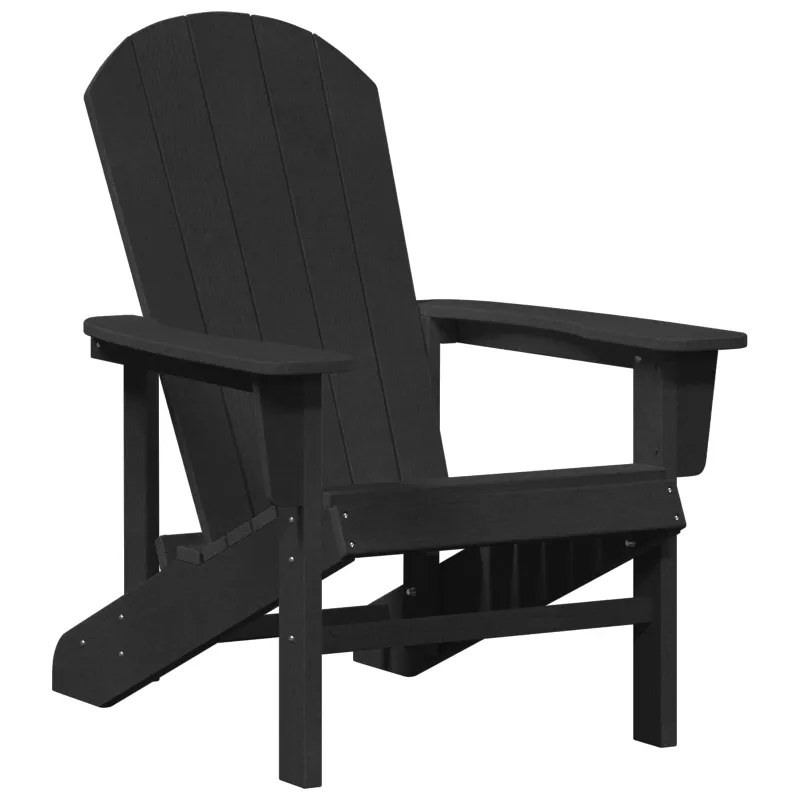 Adirondack kėdė Juoda 82 x 74 x 92 cm HDPE
