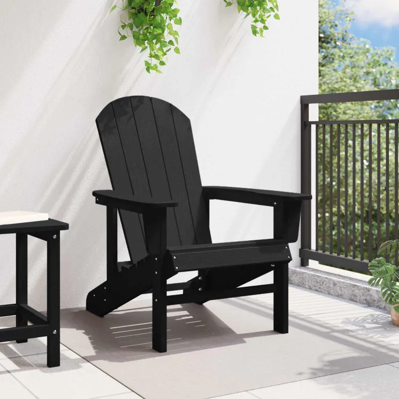 Adirondack kėdė Juoda 82 x 74 x 92 cm HDPE