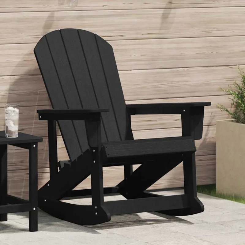 Adirondack supama kėdė Juoda 92 x 73,5 x 92 cm HDPE