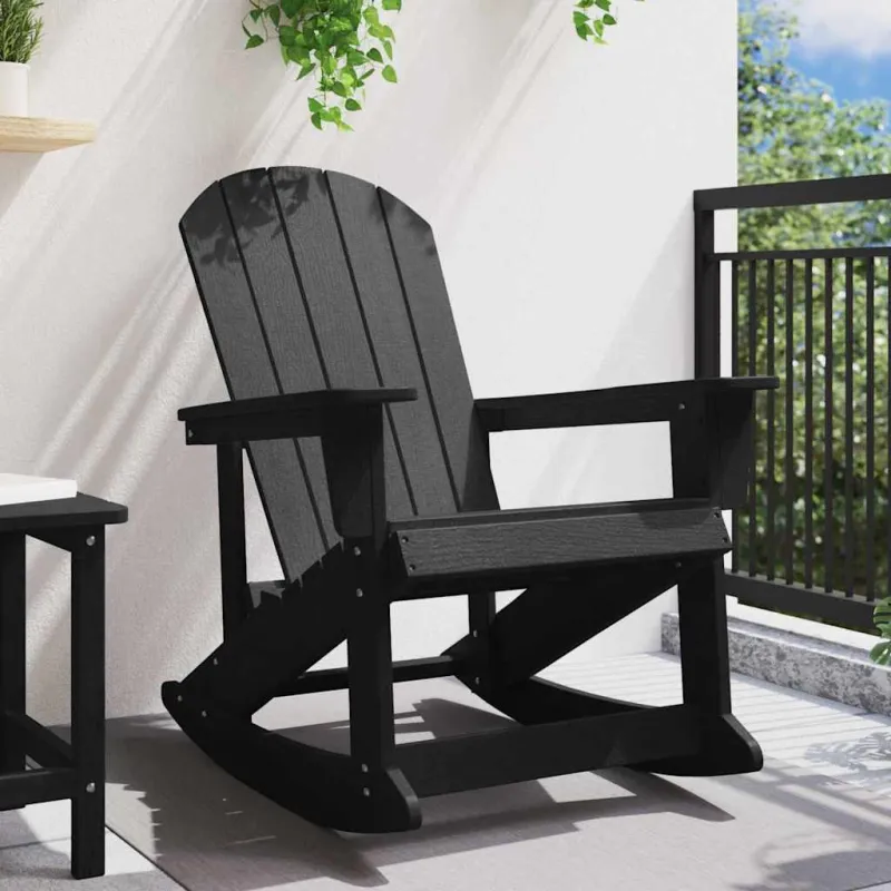 Adirondack supama kėdė Juoda 92 x 73,5 x 92 cm HDPE