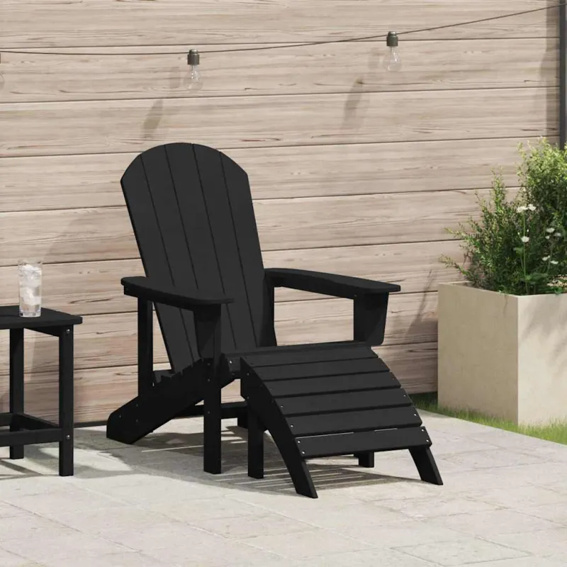 Adirondack kėdė Juoda 82 x 74 x 92 cm HDPE