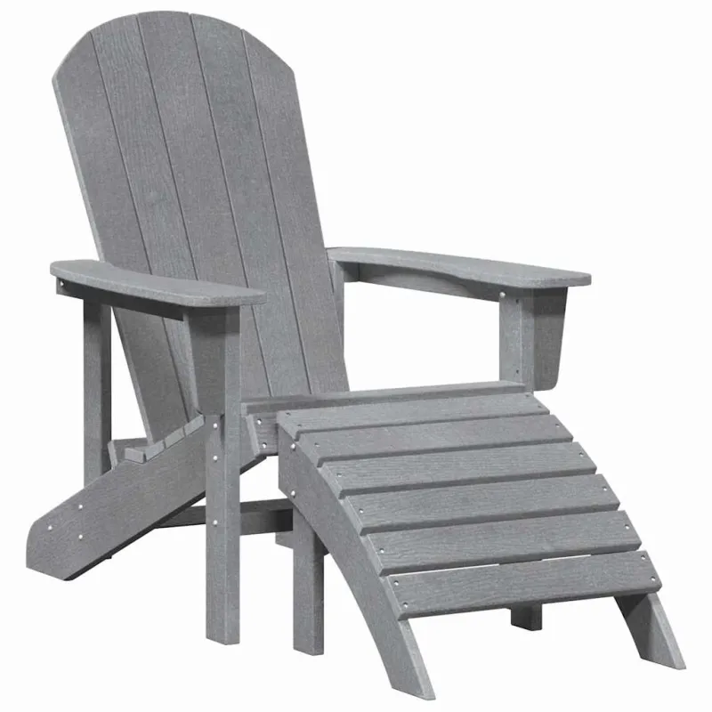 Adirondack kėdė Šviesiai pilka 82 x 74 x 92 cm HDPE