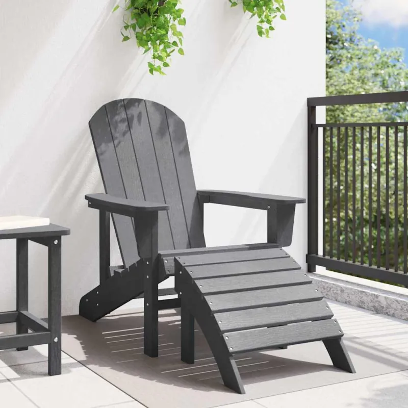 Adirondack kėdė Šviesiai pilka 82 x 74 x 92 cm HDPE