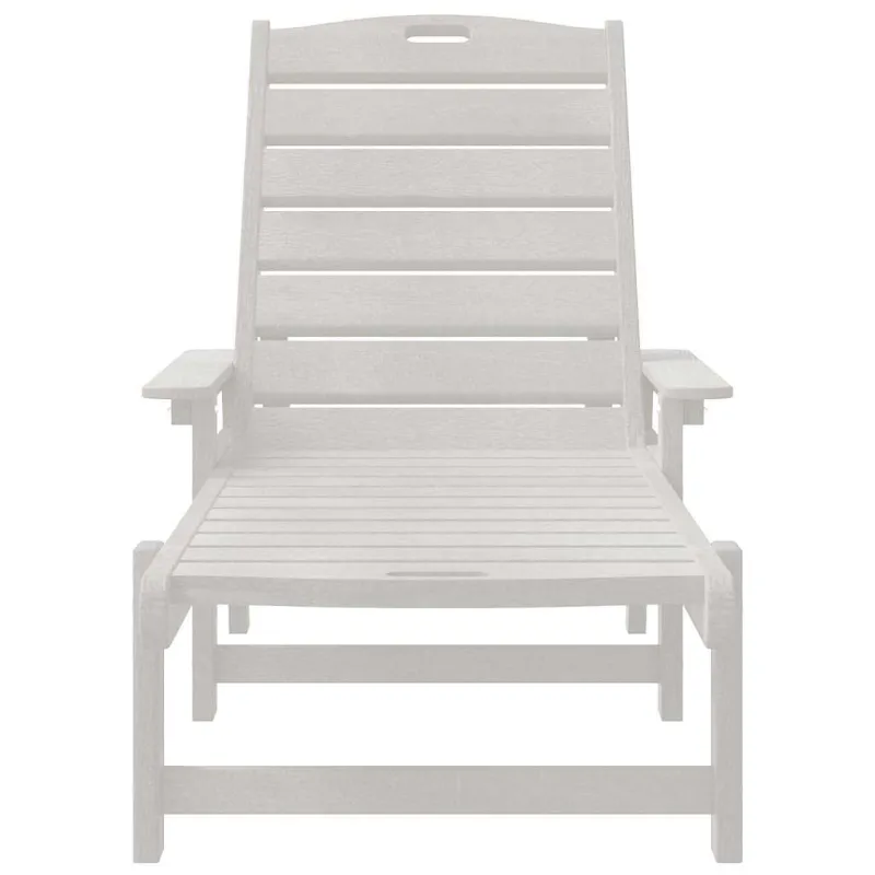 Saulės gultas Balta 195,5 x 53 x 98,5 cm HDPE