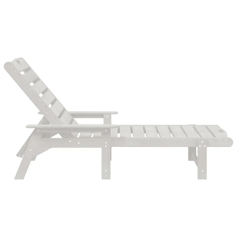 Saulės gultas Balta 195,5 x 53 x 98,5 cm HDPE