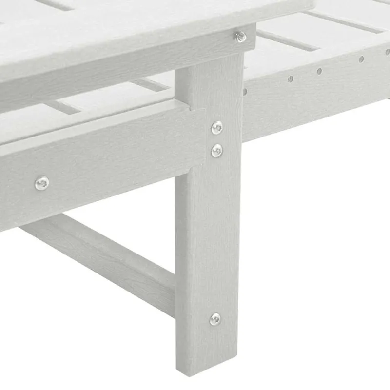Saulės gultas Balta 195,5 x 53 x 98,5 cm HDPE