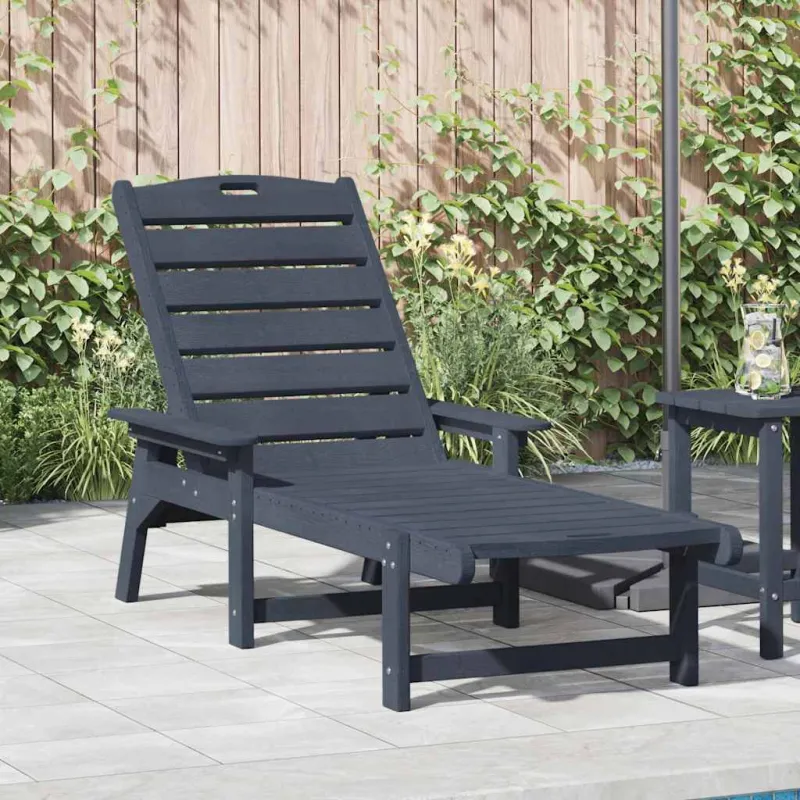 Saulės gultas Jūrinė mėlyna 195,5 x 53 x 98,5 cm HDPE