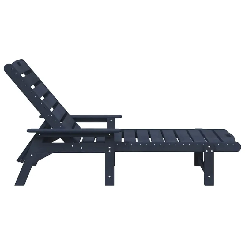 Saulės gultas Jūrinė mėlyna 195,5 x 53 x 98,5 cm HDPE