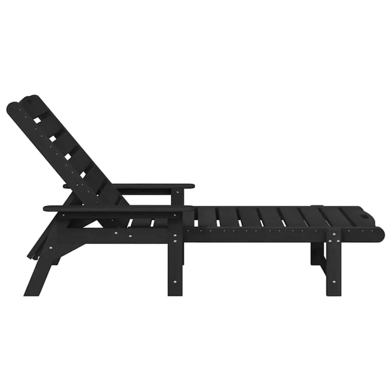 Saulės gultas Juoda 195,5 x 53 x 98,5 cm HDPE