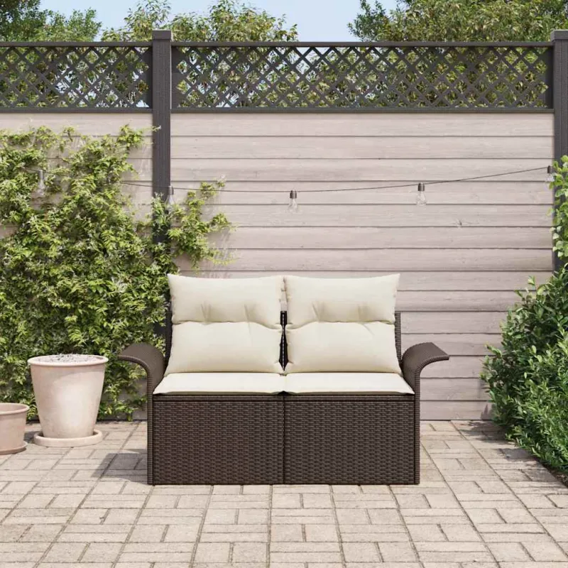 Sodo sofa su pagalve Ruda 141 x 62 x 69cm poliratanas