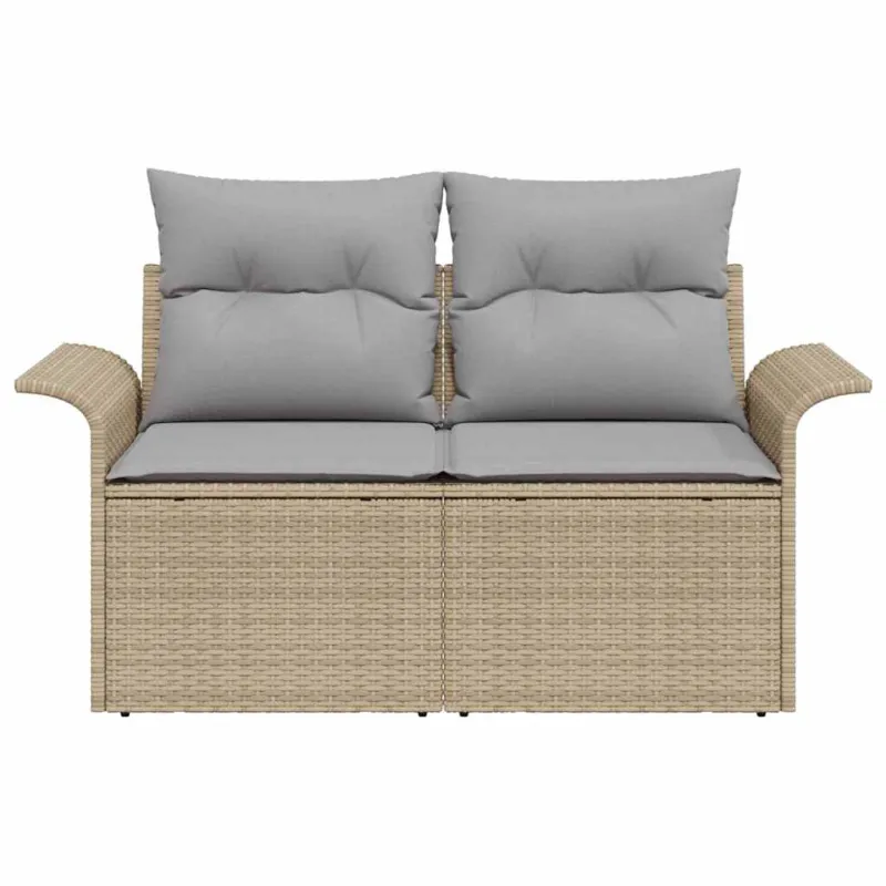 Sodo sofa su pagalve Smėlio 141 x 62 x 69cm poliratanas