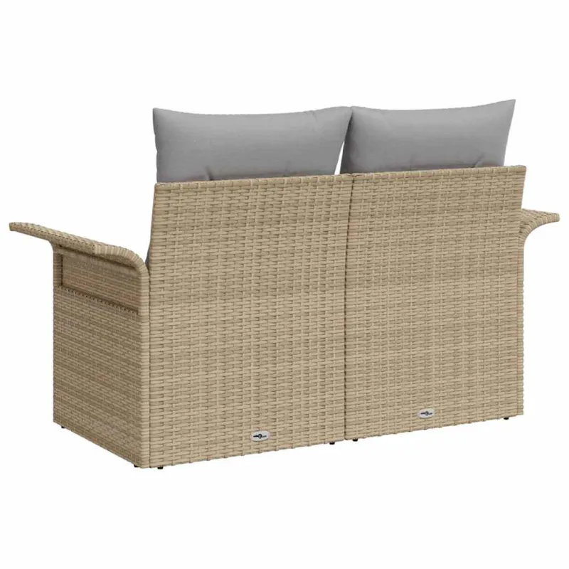 Sodo sofa su pagalve Smėlio 141 x 62 x 69cm poliratanas