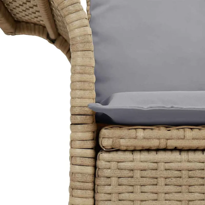 Sodo sofa su pagalve Smėlio 141 x 62 x 69cm poliratanas