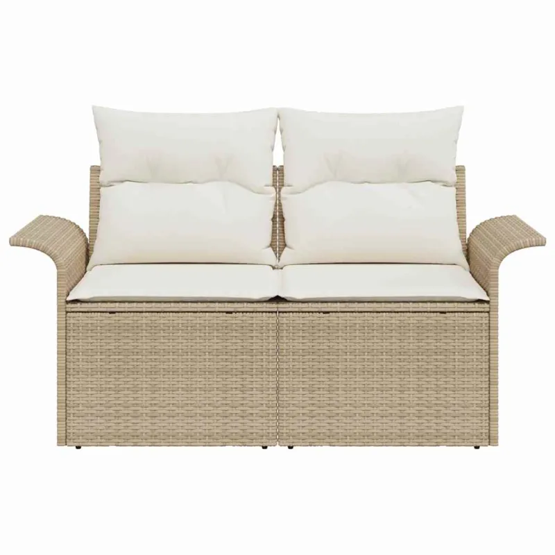Sodo sofa su pagalve Smėlio 141 x 62 x 69cm poliratanas