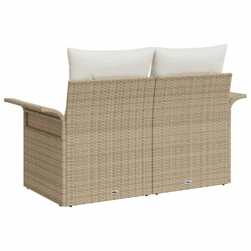 Sodo sofa su pagalve Smėlio 141 x 62 x 69cm poliratanas