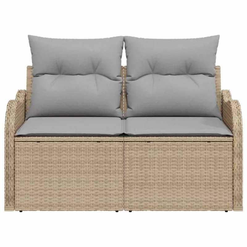 Sodo sofa su pagalve Smėlio 121 x 62 x 69cm poliratanas