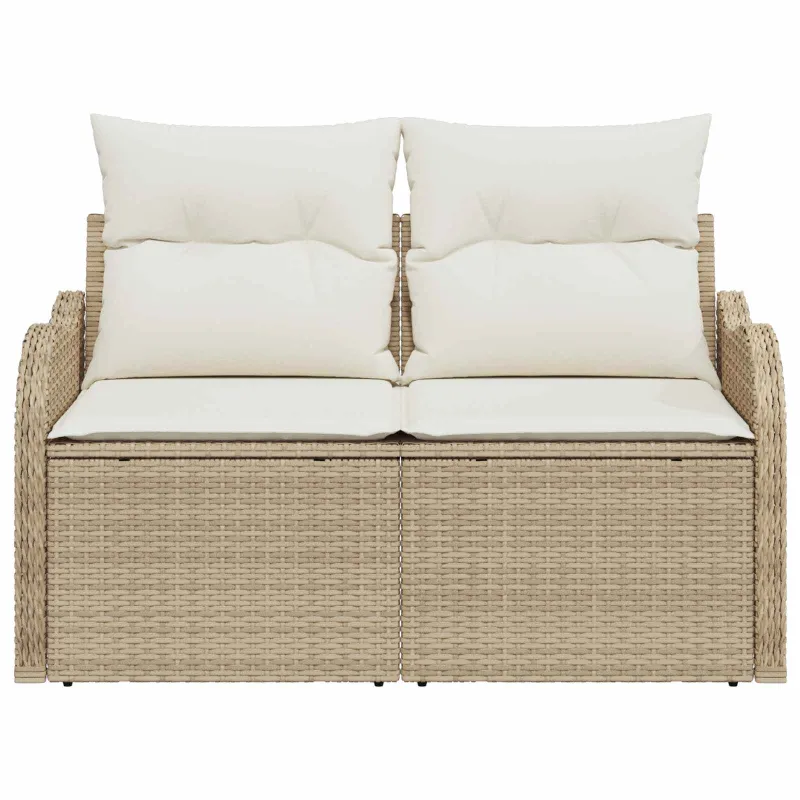 Sodo sofa su pagalve Smėlio 121 x 62 x 69cm poliratanas