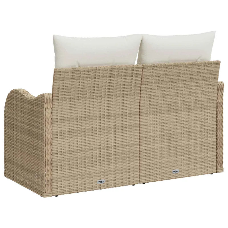 Sodo sofa su pagalve Smėlio 121 x 62 x 69cm poliratanas
