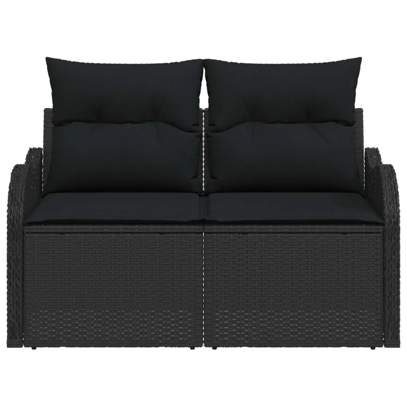 Sodo sofa su pagalve Juoda 121 x 62 x 69cm poliratanas