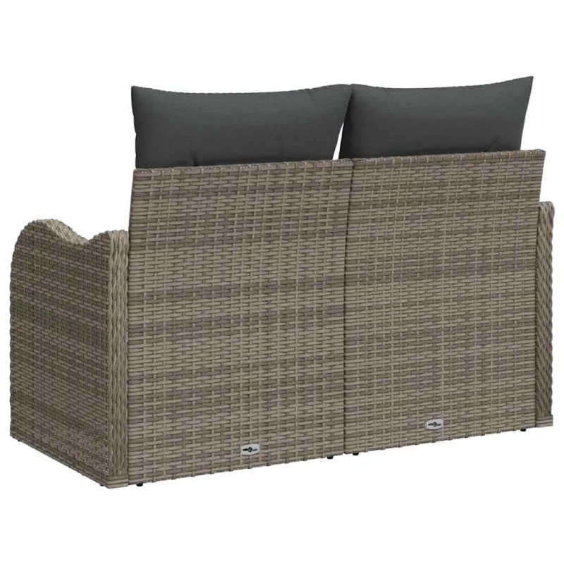 Sodo sofa su pagalve Pilka 121 x 62 x 69cm poliratanas
