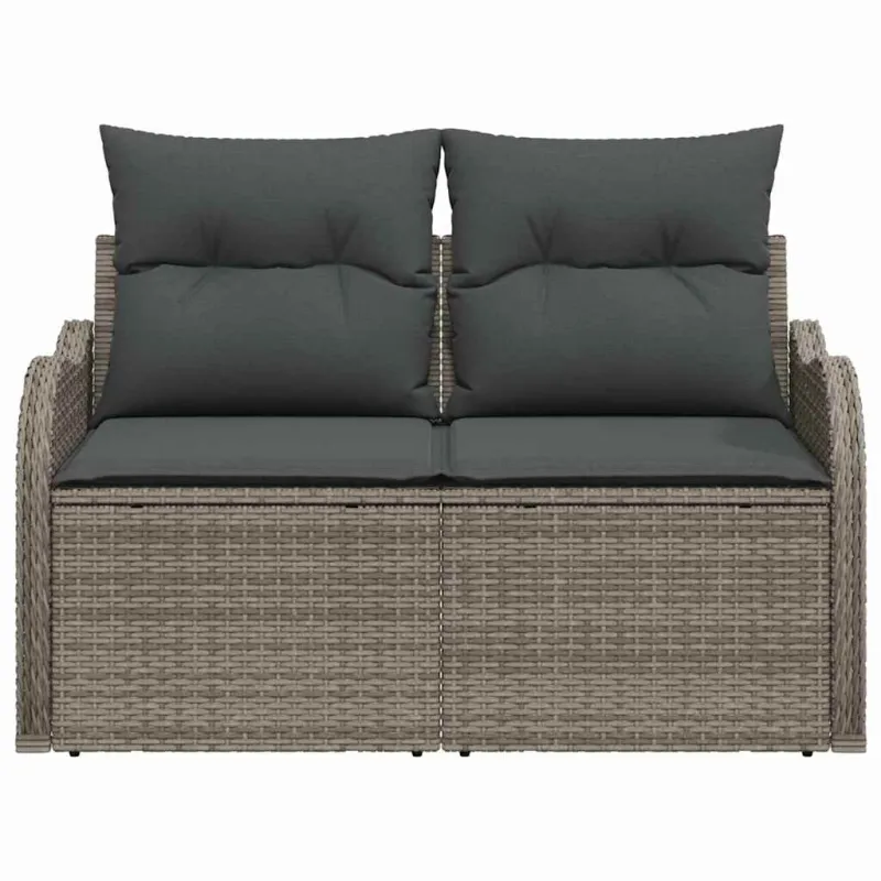 Sodo sofa su pagalve Pilka 121 x 62 x 69cm poliratanas